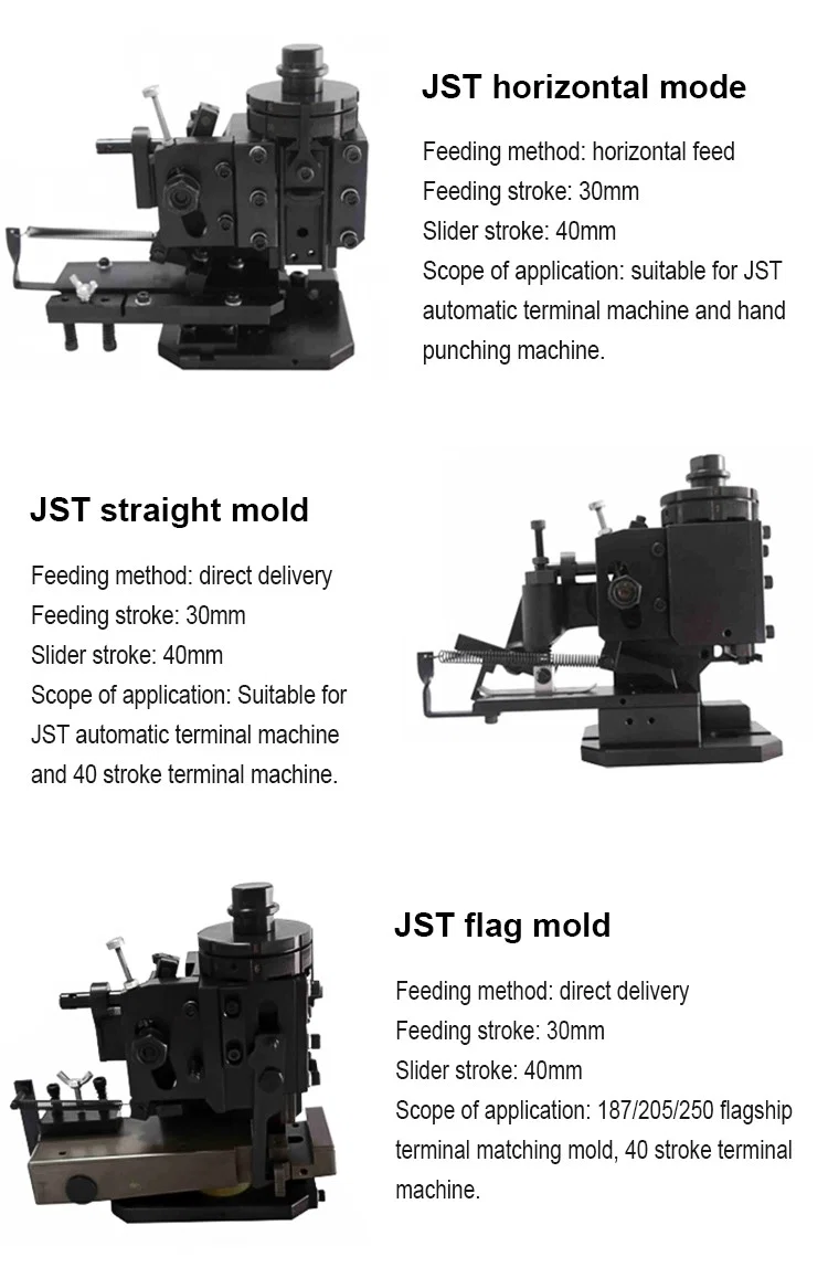 JST horizontal mold, JST straight mold, Terminal Crimping Machine For European Mold, Terminal Crimping Machine For European Applicator, Jst Terminal Crimping Machine JST-vaakasuora muotti, JST-suoramuotti, Terminal Crimping Machine for European Home, Terminal Crimping Machine for European Applicator, Jst Terminal Crimping Machine