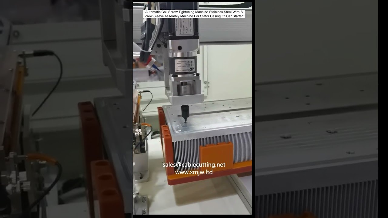 Automaattinen kierre-ruuvinkiristyskone ruostumattomalle teräslangalle - Holkin kokoonpanokone Statoa varten