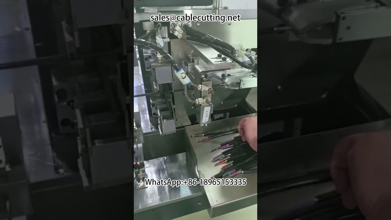 Monisäikeisen johdon automaattinen katkaisu, kuorinta ja tinaus – 0,9 mm 8-säikeinen ja 1,25 mm kierretty johdin