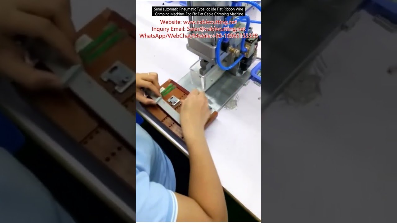 Puoliautomaattinen pneumaattinen IDC/IDE-litteän nauhakaapelin puristuskone, FPC/FFC-litteän kaapelin puristin