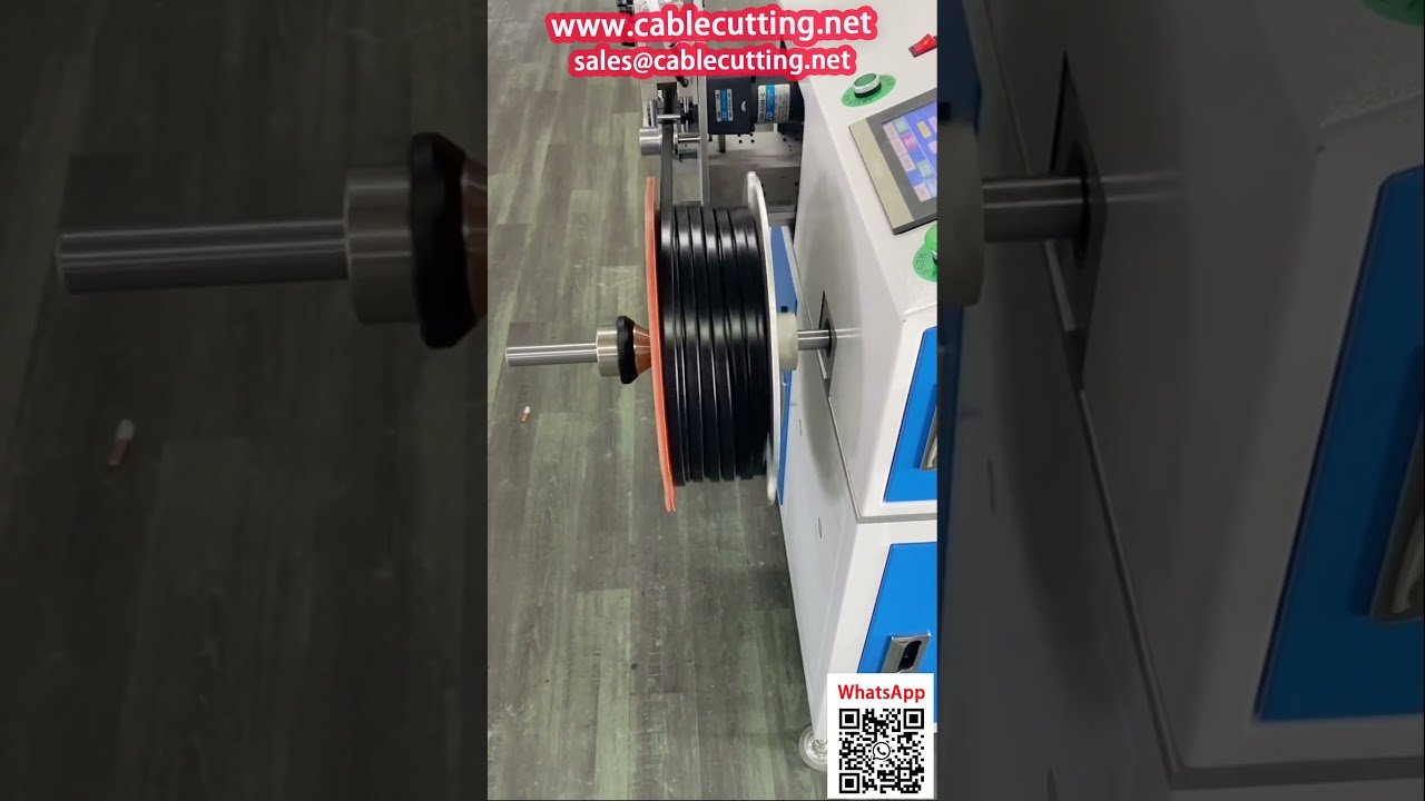 Automaattinen laskenta-, kohdistus-, kela- ja leikkauskone litteille kaapeleille ja kumivyöhykkeille