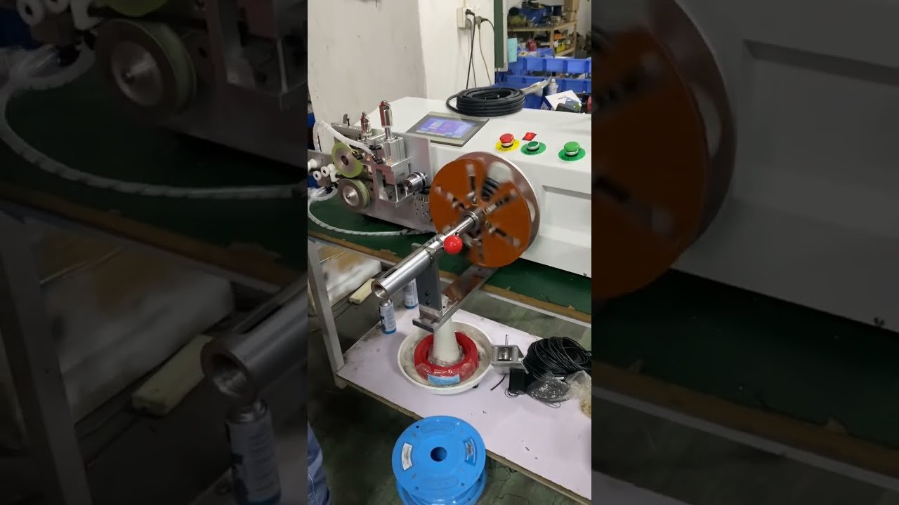 Automaattinen pöytäkone voimakaapeleiden mittaukseen, kelaukseen, katkaisuun ja sidontaan